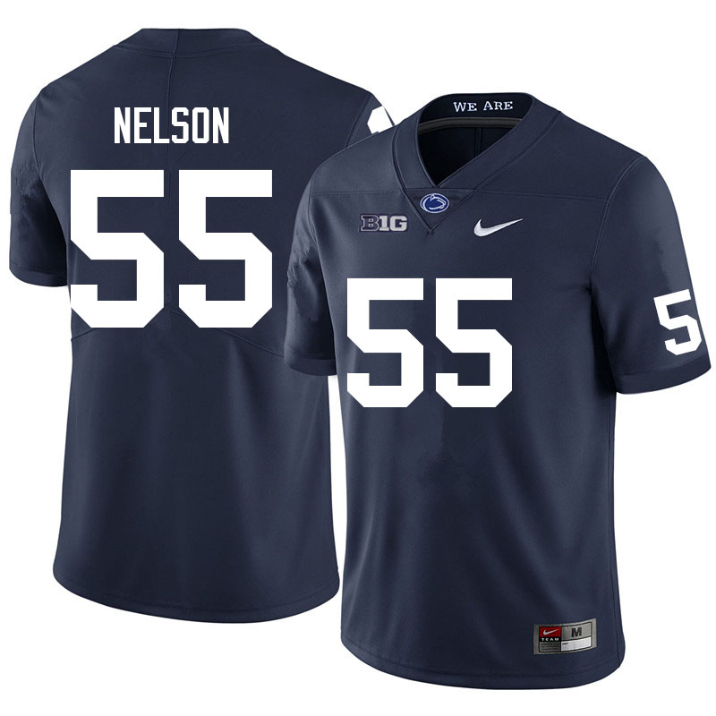 Men #55 JB Nelson Penn State Nittany Lions College Football Jerseys Sale-Navy